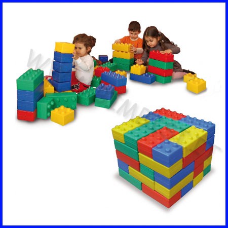 WYSWYG Mattoncini Grandi 50 Pezzi – Set Costruzioni Per Bambini Dai 2 Anni, Compatible Con Altri Mattoncini
