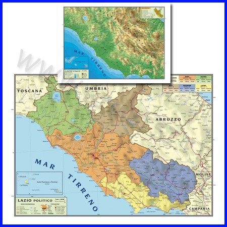 CARTA GEOGRAFICA CM.100X140 – ITALIA BIFACCIALI DA PARETE – Bimbi Si