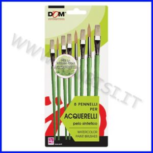 PENNELLI PER ACQUERELLI SET 8 ASSORTITI