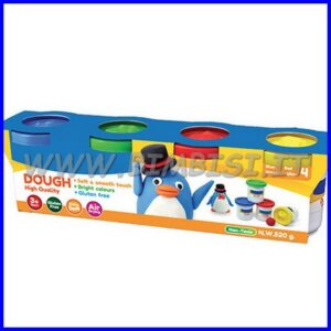 PASTA PER MODELLARE SET 4 BARATTOLI COLORI ASSORTITI - GR.520
