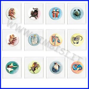 STAMPI A RILIEVO PER COLATA ZODIACO16x16 CF 12 PZ 1 STAMPO PER SEGNO IN ESAURIMEN
