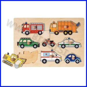 PUZZLE LEGNO C/POMELLI - TRASPORTI