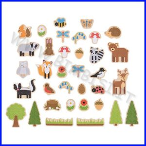 SOGGETTI MAGNETICI LEGNO BOSCO 35 PZ