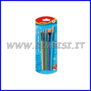 PENNELLI SINTETICI COLOR BRUSH - 5 PEZZI ASSORTITI IN BLISTER