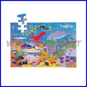 PUZZLE LEGNO "IN FONDO AL MAR" CM.27X28,5X6