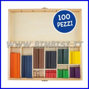 NUMERI IN COLORE IN LEGNO - SET PZ. 100