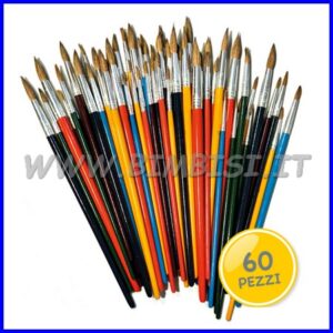 PENNELLI PELO DI BUE - SET 60 PZ.
