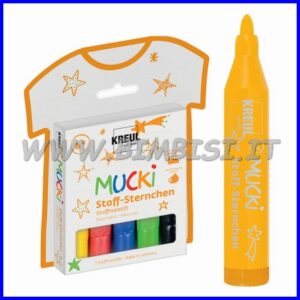 PENNARELLI PER TESSUTI FANCY FABRIC SET 5 ASSORTITI MUCKI
