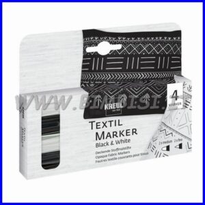 MARKER PER TESSUTI KREUL SET 4 OPACHI BIANCO E NERO