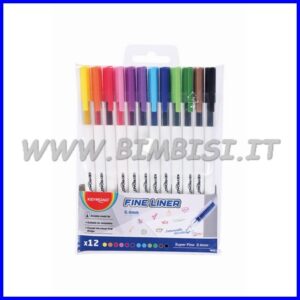 PENNE FINE LINER - SET PZ. 12 COL. ASS.