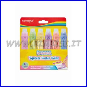 TEMPERA SQUEEZE SET PZ. 6 COLORI PASTEL  FINO AD ESAURIMENTO