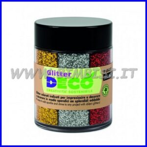 GLITTER BIO GRANA FINE DISPENSER ML.60 - 4 COLORI