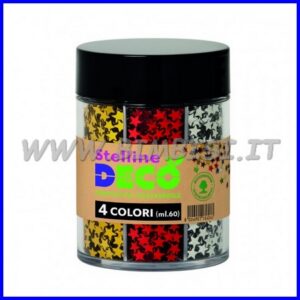 STELLINE BIO GLITTER DISPENSER ML.60 - 4 COLORI