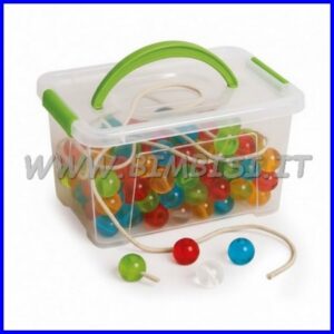 PERLE KRISTALL MM.25?BAULETTO 108 PZ COLORI ASS.+ 4 LACCI COLORATI