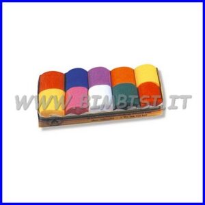 CARTA CRESPA STRISCE MT 10X5 CM CF 10 PZ